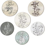 Barydat 6 Pcs Boho Wooden Plant Wall Art Decor,Round,8 Inch, 10 Inch by home