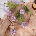 Mixed 10 Pcs Artificial Pompon Mum Set-8 Chrysanthemum & 2 Rose Red Daisy, Purple Silk Faux Flower for Vase Fall Floral Arrangements Wedding Centerpiece DIY Home Indoor Outdoor Decor (No Vase) - Image 6