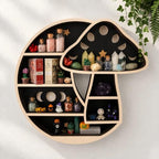 Whimsical Mushroom Decor, Witchy Moon Mushroom Shelf, Floating Wall Shelf by FNYDOX