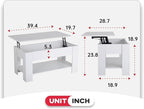 FDW 39.4" Lift Top Coffee Table - Image 3