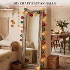 DomeStar 24 PCS Christmas Decorative Balls, 2 Inch Rattan Bowl Fillers - Image 4