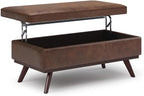 SIMPLIHOME Owen Lift Top Coffee Table Storage Ottoman by SimpliHome