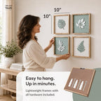 Tide and Tales 3D Sage Green Wall Art, Set of 4, Housewarming Gifts - Image 3