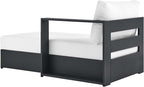 Modway Tahoe Powder-Coated Aluminum Outdoor Chaise Lounge in Gray White - Image 5