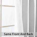Yakamok Room Darkening Curtains 42x84 inch Length Pure White-Living Room | 2 - Image 3