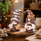 Hodao Coffee Gnome Figurines, Chocolate & Cream, Set of 2 - Image 6