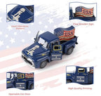 Memorial Day Patriotic Truck Decor, Americana Vintage Pickup Truck Tabletop Decoration, Rustic Farmhouse Tiered Tray Decor for 4th of July Independence Day Home Office - Image 5