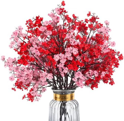 8Pcs Artificial Flowers Real Touch Fake Babys Breath Flowers Decorations by HIAGROW