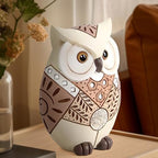 Boho Owl Statue Home Decor Accents, Indoor Animal Decor for Shelf Mantle - Image 5