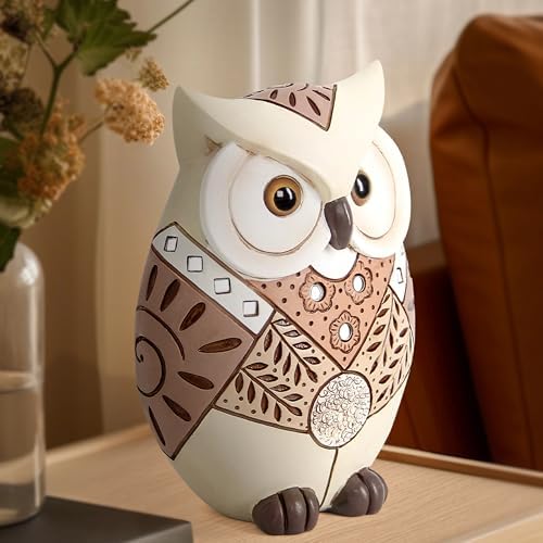 Boho Owl Statue Home Decor Accents, Indoor Animal Decor for Shelf Mantle - Image 5
