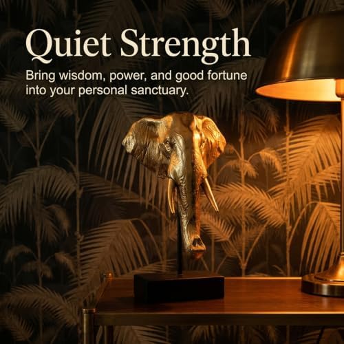 Gold Elephant Statue Home Decor Living Room Luxury Gift - Image 2