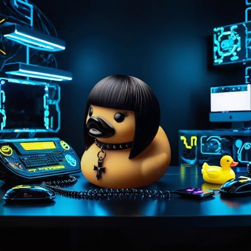 edenfuax Punk Duck Goth Resin Duck - Garage Kits,Unique Gothic Gifts & Collectibles,Vinyl Rubber Novelty Ornament Dark Satanic Duck Figurine for Desktop Home Halloween Decor (Gothic Girl) - Image 3