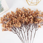 8Pcs Artificial Fall Flowers Real Touch Babys Breath Fake Brown Flowers - Image 6