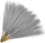 CATTREE Artificial Pampas Grass Stems, Light Gray, 18 Inch, 30 Pcs by CATTREE
