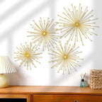 Shimeyao 4 Pcs Gold Starburst Wall Decor, Metal Spike with Orb Wall Art - Image 2
