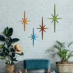 Blulu 4 Pcs Starburst Shaped Wall Decor Mid Century Modern Art,Modern - Image 5