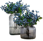 Fake Artificial Flowers California Berries Blueberry Fruit for Home Hotel Decor (Blue 20 Pack) by Unknown