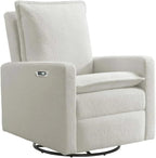 Oxford Baby Uptown Power Recliner/Glider, Boucle White by OxfordBaby