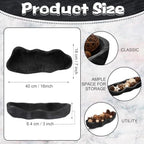 Nuogo 16 Inch Wooden Wavy Edge Dough Bowl Supplies, Black - Image 2