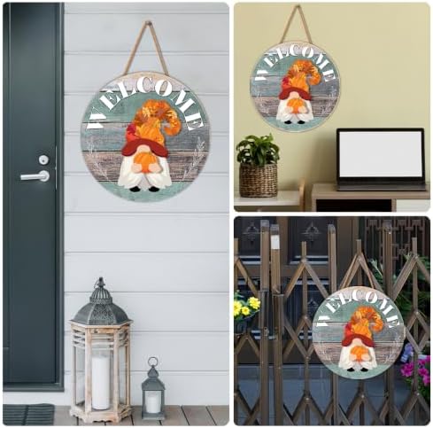 Interchangeable Gnome Welcome Door Sign Fall Halloween Decor - Image 6