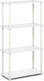 Furinno Turn-N-Tube Storage Shelves, 4-Tier Open Frame Book Shelf, Standing - Image 6