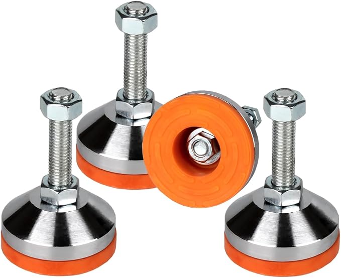 Heavy Duty Leveling feet, Leg Leveler 2.36" Dia Base, Adjustable Leveling feet by MROUDELUO