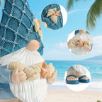 Etlemonde Beach Coastal Gnomes Statue Home Seashell Decor - Image 3