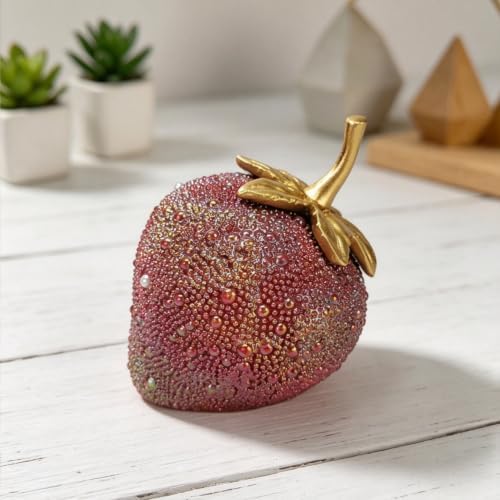 Colorful Fruit Figurine Resin Strawberry Statue Home Kitchen Decor - Image 5