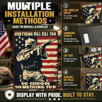 Vintage Memorial Day Metal Sign Patriotic Military Wall Decor Veteran Gifts Wall Art Retro Army Tin Poster for Home Office Coffee Bar Kitchen Garage Man Cave Decorations 12x16 Inch - Image 4