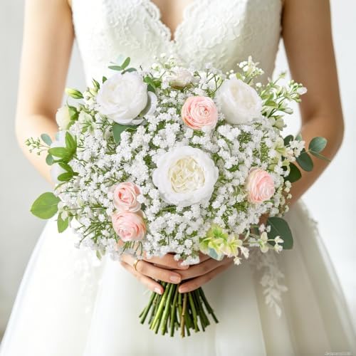 100 Baby Breath Flowers Artificial Bulk, 21" Babys Breath Artificial Flower - Image 5