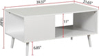 ZenStyle Mid Century Modern Coffee Table, Wooden Retro Coffee Table - Image 3