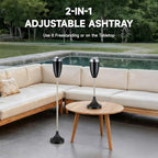 CO-Z Adjustable Ashtray, Smokeless Odorless Indoor Outdoor Floor Standing Ash Tray with Lid for Home Patio Cigarettes Ash Butt Disposal, Windproof Balcony Ashtray in 20", 27.5", 35" Heights, Black - Image 3