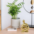 UTTCMK Abstract Art Thinker Statue - Reading Thinker Sculpture Figurine, Modern Home Decoration for Living Room Office Shelves Coffee Table Desk Decor (Gold) - Image 5