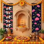 Gilprop 2 Pcs Indian Wall Art Hanging for Diwali Navratri Pooja Decoration - Image 5