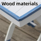 Boat-Shaped Solid Wood Folding Coffee Table, Foldable Accent Table - Image 3