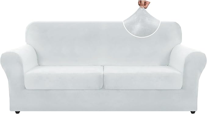 ZNSAYOTX Oversized Velvet 3 Piece Couch Cover by ZNSAYOTX