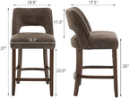 VKNOW Bar Stools Set of 2, Modern Counter Stools - Image 2