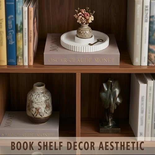 Decorative Book Set with Tray, Linen Coffee Table Books Decor - Image 4