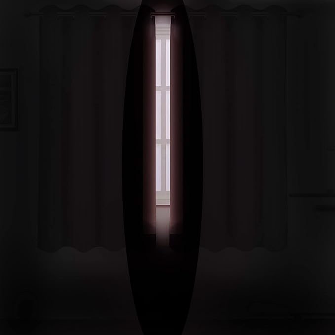 Coral Blackout Curtains 52 x 54 Inch Length/Set of 2 Curtain Panels/Thermal - Image 3
