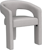 Modern Chenille Barrel Dining Chair Upholstered Fabric Dining Room Chair - Image 4