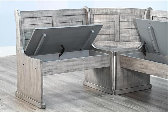 Pemberly Row 4-Pieces Dining Set Wood, Rectangular in Alpine Gray - Image 4