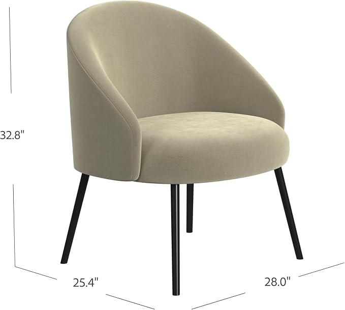 Homepop Home Decor | Upholstered Modern Accent Chair | Accent Chairs - Image 3