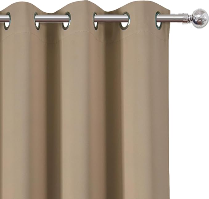 Natural Thermal Blackout Curtains/38 x 63 Inch/Set of 2 Panels Room Darkening - Image 5
