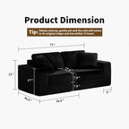 FILUXE Modular Sectional Sofa, Modern Modular Sofa Couch - Image 3