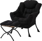 Welnow Lazy Chair with Ottoman, Modern Accent Chair with Armrests and a Side by LifeGetsBetterWithWelnow
