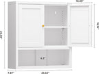 YAUWOH Metal Bathroom Storage Cabinet, Metal Storage Cabinet - Image 2
