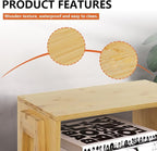 KKTONER Modern Bamboo Nightstands End Tables Bedroom - Image 4