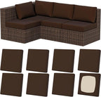 8Pcs Outdoor Cushion Covers, Stretch Patio Furniture Couch Chair Slipcovers | by VORSHAPE