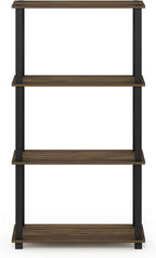 Furinno TURN-S-TUBE Storage Shelves, 4-Tier Book Shelf, Corner Shelf, Toolless - Image 5