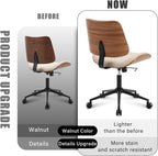 Home Office Chair No Arms with Wheels, Adjustable Height Small Desk Chair - Image 8